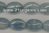 CAQ145 15.5 inches 13*18mm oval natural aquamarine beads wholesale