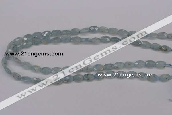 CAQ146 15.5 inches 8*12mm faceted oval natural aquamarine beads