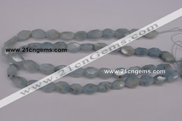 CAQ159 15.5 inches 12*16mm octagonal natural aquamarine beads