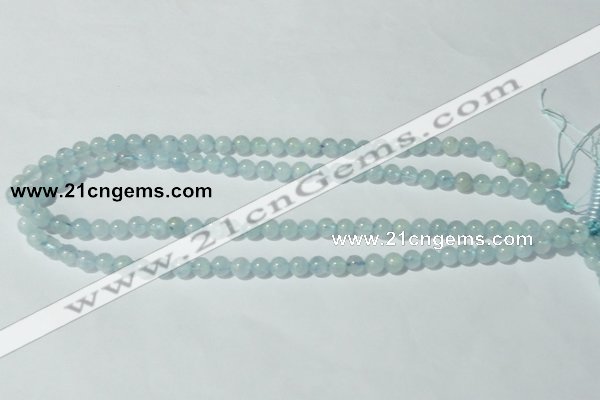 CAQ200 15.5 inches 6mm round natural aquamarine beads wholesale