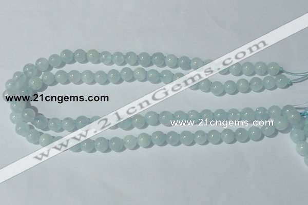 CAQ202 15.5 inches 10mm round natural aquamarine beads wholesale