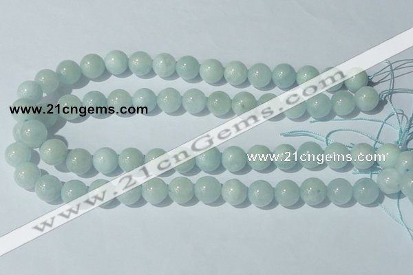 CAQ204 15.5 inches 13mm round natural aquamarine beads wholesale