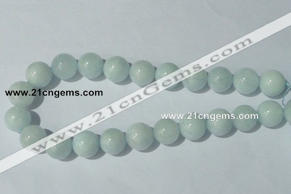 CAQ207 15.5 inches 18mm round natural aquamarine beads wholesale