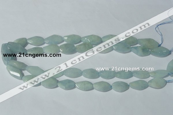 CAQ213 15.5 inches 14*22mm twisted natural aquamarine beads