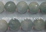 CAQ226 15 inches 14mm faceted round aquamarine beads wholesale