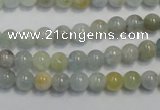 CAQ251 15.5 inches 6mm round aquamarine beads wholesale