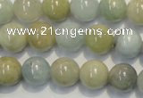 CAQ254 15.5 inches 12mm round aquamarine beads wholesale