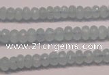 CAQ305 15.5 inches 4*7mm faceted rondelle natural aquamarine beads