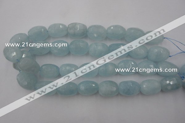 CAQ416 15.5 inches 18*25mm faceted nuggets natural aquamarine beads