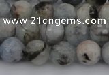 CAQ421 15.5 inches 8mm faceted round natural aquamarine beads