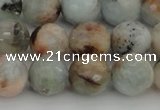 CAQ422 15.5 inches 10mm faceted round natural aquamarine beads