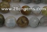 CAQ428 15.5 inches 6mm - 16mm faceted round natural aquamarine beads