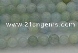 CAQ430 15.5 inches 4mm round natural aquamarine beads wholesale