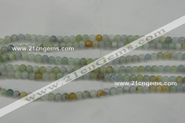 CAQ452 15.5 inches 6mm round aquamarine beads wholesale