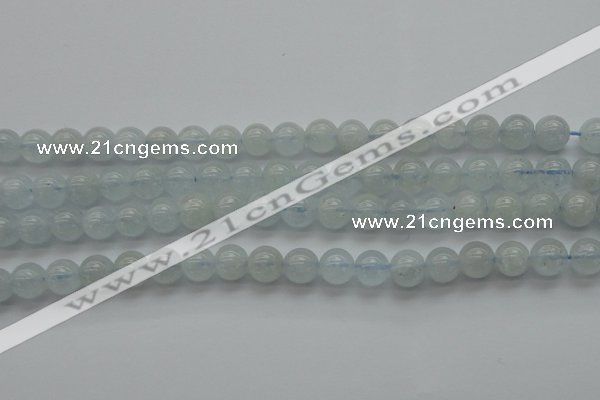 CAQ501 15.5 inches 6mm round natural aquamarine beads