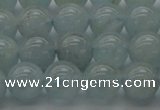 CAQ502 15.5 inches 8mm round natural aquamarine beads