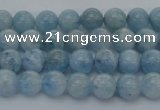 CAQ508 15.5 inches 4mm round A+ grade natural aquamarine beads