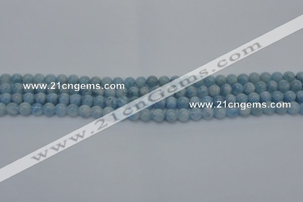 CAQ508 15.5 inches 4mm round A+ grade natural aquamarine beads