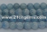 CAQ509 15.5 inches 6mm round A+ grade natural aquamarine beads