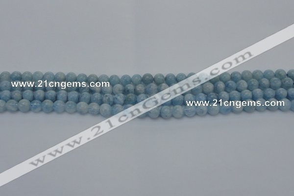 CAQ509 15.5 inches 6mm round A+ grade natural aquamarine beads