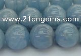 CAQ521 15.5 inches 10mm round AA grade natural aquamarine beads