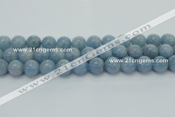 CAQ522 15.5 inches 12mm round AA grade natural aquamarine beads