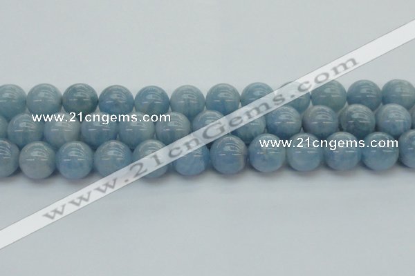 CAQ522 15.5 inches 12mm round AA grade natural aquamarine beads