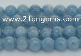 CAQ525 15.5 inches 4mm round AA+ grade natural aquamarine beads