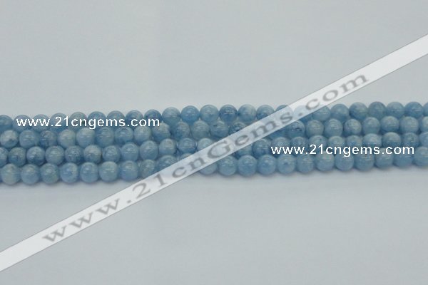 CAQ526 15.5 inches 5mm round AA+ grade natural aquamarine beads