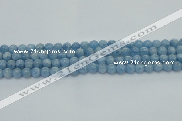 CAQ527 15.5 inches 6mm round AA+ grade natural aquamarine beads