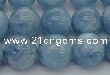 CAQ540 15.5 inches 14mm round AAA grade natural aquamarine beads