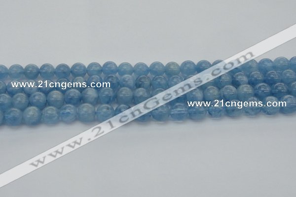 CAQ545 15.5 inches 8mm round AAAA grade natural aquamarine beads