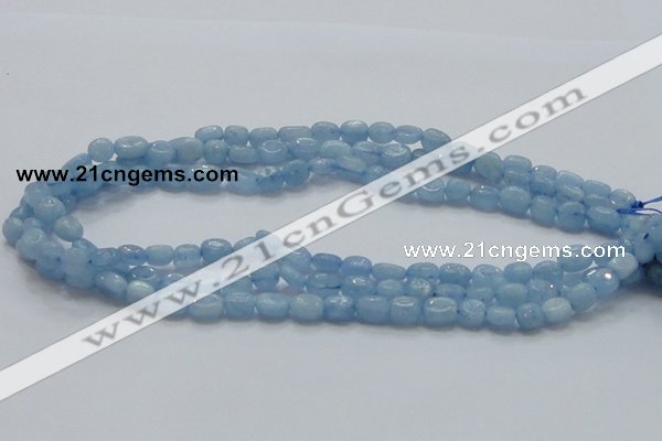 CAQ55 15.5 inches 8*9mm nugget natural aquamarine gemstone beads