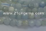 CAQ551 15.5 inches 4mm faceted round natural aquamarine beads