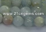 CAQ553 15.5 inches 8mm faceted round natural aquamarine beads