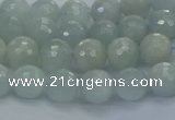 CAQ559 15.5 inches 4mm faceted round natural aquamarine beads