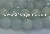 CAQ560 15.5 inches 6mm faceted round natural aquamarine beads