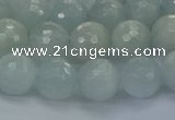 CAQ561 15.5 inches 8mm faceted round natural aquamarine beads