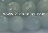 CAQ564 15.5 inches 14mm faceted round natural aquamarine beads