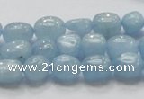 CAQ57 15.5 inches 10*12mm nugget natural aquamarine gemstone beads