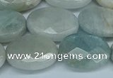 CAQ583 15.5 inches 15*20mm faceted oval aquamarine beads