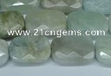 CAQ585 15.5 inches 12*16mm faceted rectangle aquamarine beads