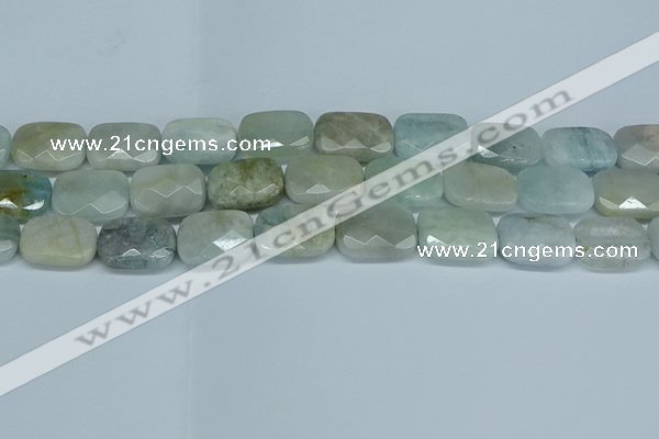 CAQ585 15.5 inches 12*16mm faceted rectangle aquamarine beads