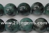 CAQ605 15.5 inches 14mm round aquamarine gemstone beads