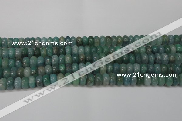 CAQ610 15.5 inches 4*6mm rondelle aquamarine gemstone beads