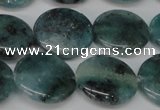 CAQ622 15.5 inches 18mm flat round aquamarine gemstone beads