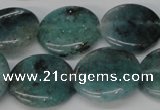 CAQ623 15.5 inches 20mm flat round aquamarine gemstone beads