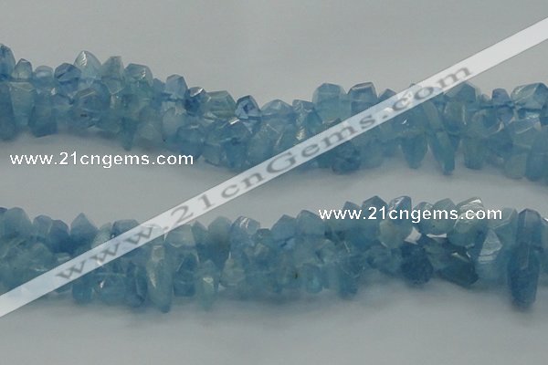 CAQ63 15.5 inches 8*10mm natural aquamarine chips beads