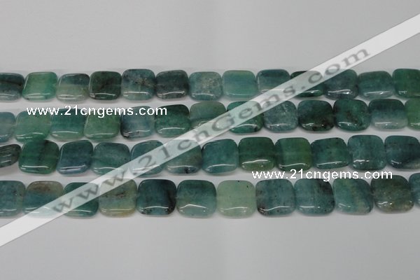 CAQ639 15.5 inches 16*16mm square aquamarine gemstone beads