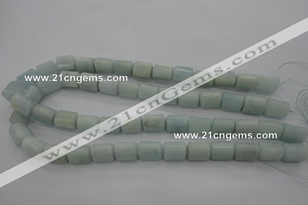 CAQ64 15.5 inches 10*14mm tube natural aquamarine beads wholesale